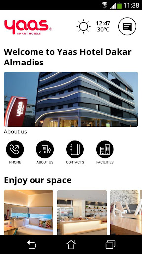 Android application Yaas Hotel Almadies Dakar screenshort