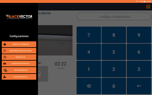 Android application Control de marcas screenshort