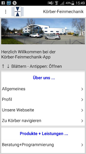 Android application Körber Feinmechanik CNC Lasern screenshort