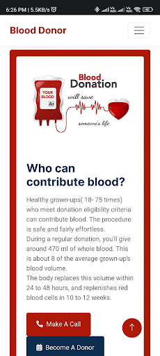 Find Blood Donor Screen 2