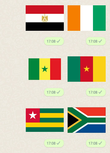 African Flag Stickers Screen 2