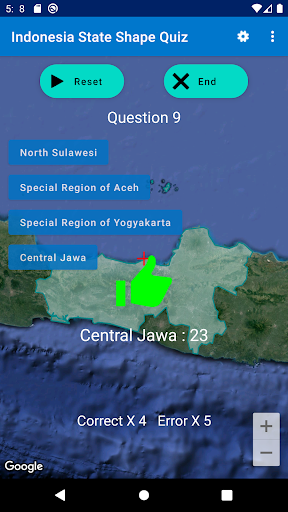 Indonesia State Shape Quiz