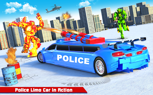 Limo Car Dino Robot Car Game photo 7