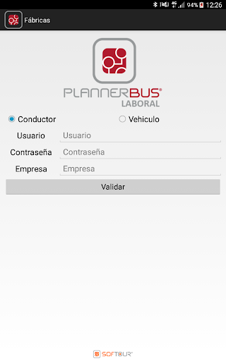 Android application Laboral PlannerBus screenshort