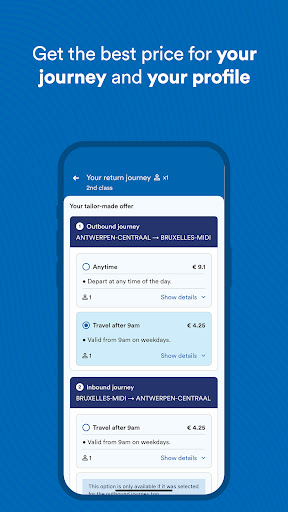 Screenshot of SNCB/NMBS: Timetable & tickets