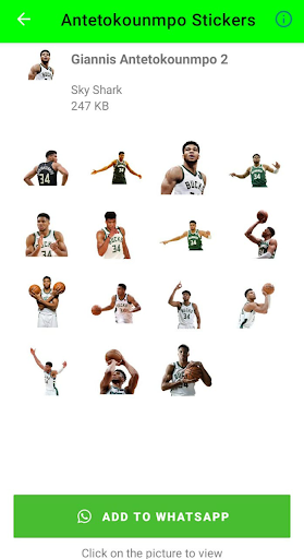 Giannis Antetokounmpo Stickers Screen 2
