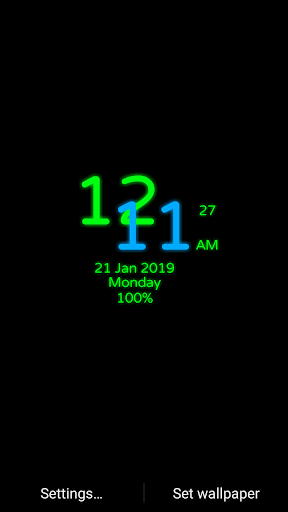 Awesome Digital Clock Lwp Screen 3