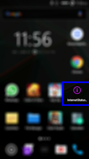 Android application Internet Status Message screenshort