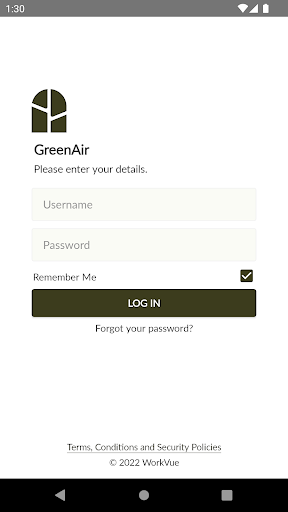 Android application GreenAir Mobile screenshort