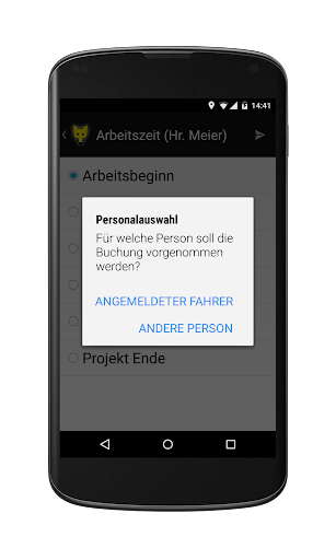 YellowTimeManager Screen 2