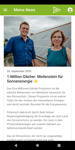 Android application GRÜN-AKTIV screenshort