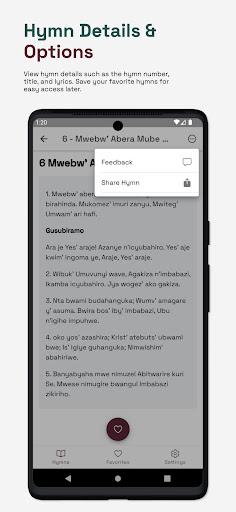 SDA Kinyarwanda Hymnal Screen 3