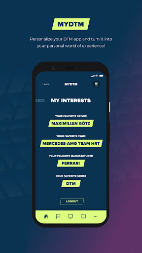 DTM - the official app Screen 3