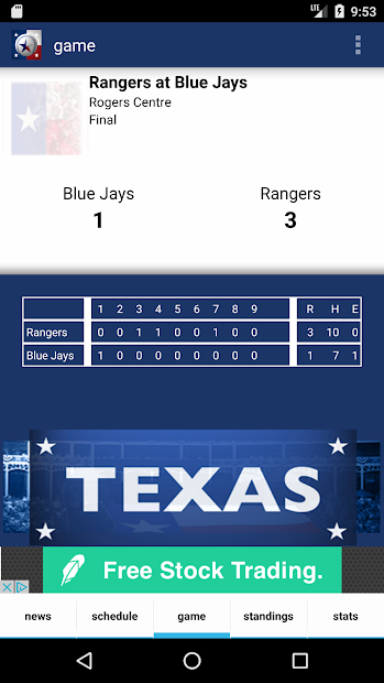 Captura de Pantalla 3 Texas Baseball - Rangers Edition android