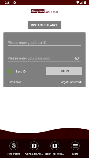 Peoples Bank & Trust Screen 2