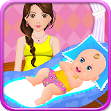 Diaper change baby games icon