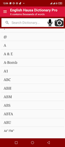 Android application English Hausa Dictionary Pro screenshort