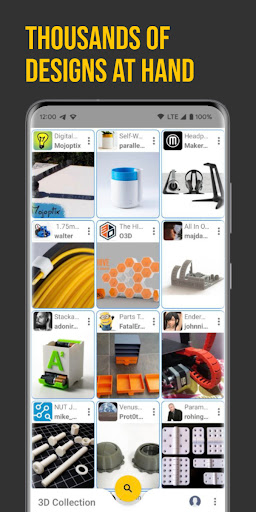 Android application 3D Collection | Thingiverse screenshort