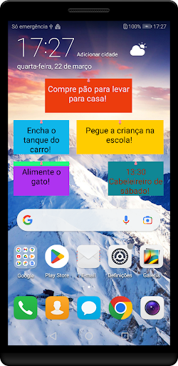 Visualização do aplicativo