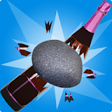 stone bottle shoot game icon
