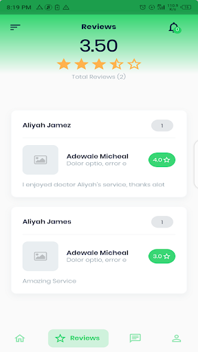 UpCare Doctors: (Doctors only) Screen 2