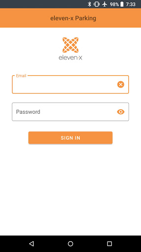 Android application eleven-x Parking screenshort