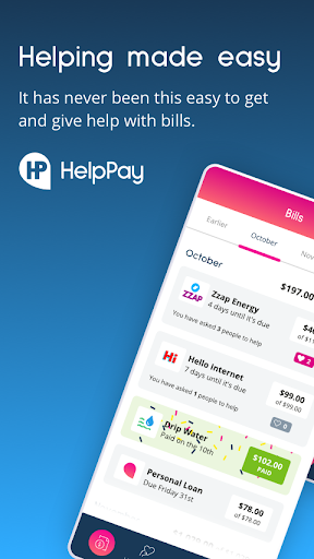Android application HelpPay screenshort