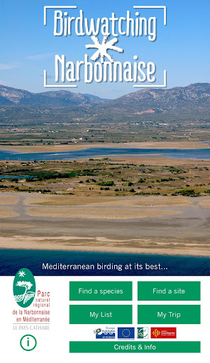 Android application Birdwatching Narbonnaise screenshort