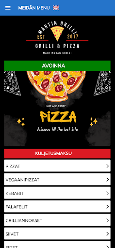 Android application Martin Grilli Pizzeria screenshort