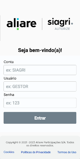 Siagri Autorize Screen 2