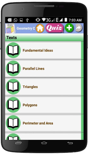 Android application Geometry Courses screenshort