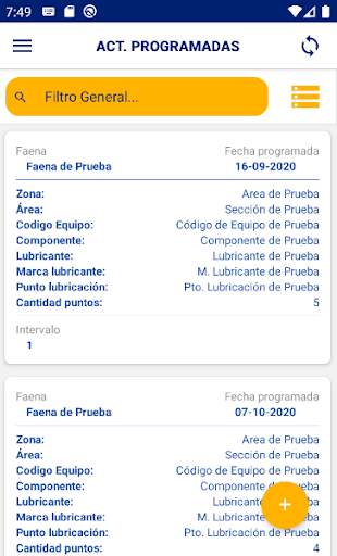 Android application Geslub Planning App screenshort
