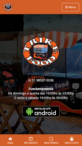 Android application Trike Food screenshort