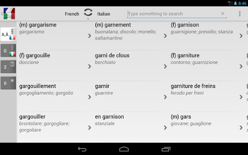 Dictionary French Italian