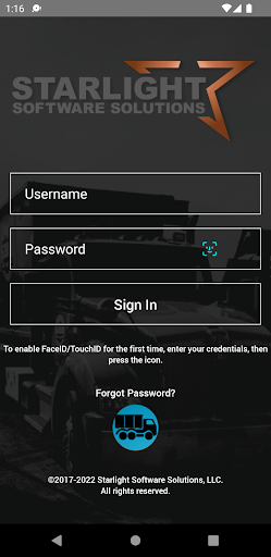 Android application Starlight Contractors screenshort
