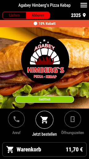 Android application Agabey Himbergʻs Pizza Kebap screenshort