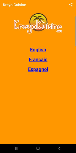 Android application KreyolCuisine screenshort