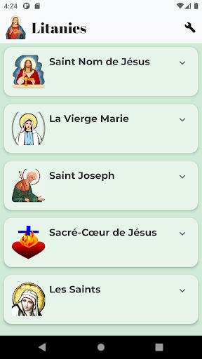 Android application Les Litanies catholiques screenshort