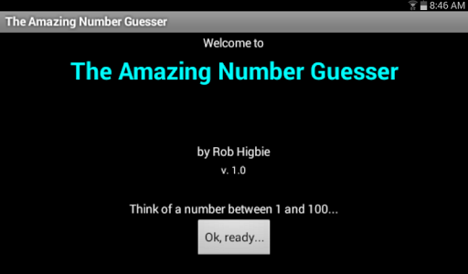 The Amazing Number Guesser Screen 3