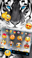 screenshot of Fierce Tiger Eyes Keyboard Theme