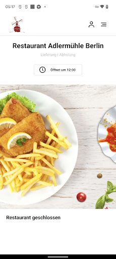 Android application Restaurant Adlermühle Berlin screenshort