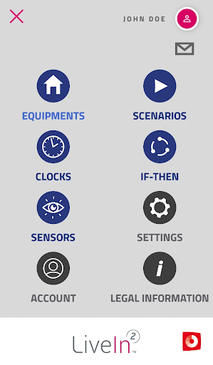 Android application Simu LiveIn2 screenshort