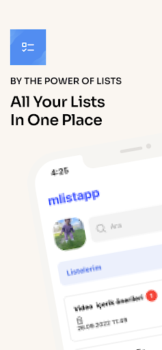 Android application mList - Create Shared Lists screenshort