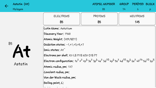 Periodic Table & Game 2023 Screen 3