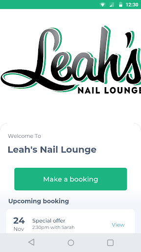 Android application Leah's Nail Lounge screenshort