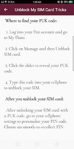 SIM PUK Code Unlock Guide