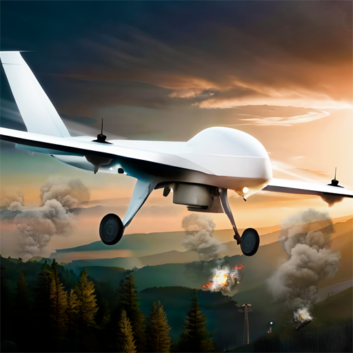 Drone Strike Military 3D War logo