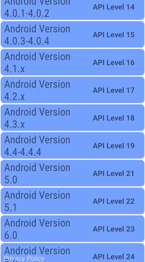 Api Level Screen 2