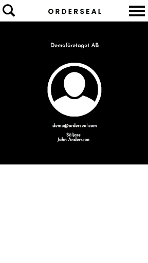 Android application Orderseal screenshort