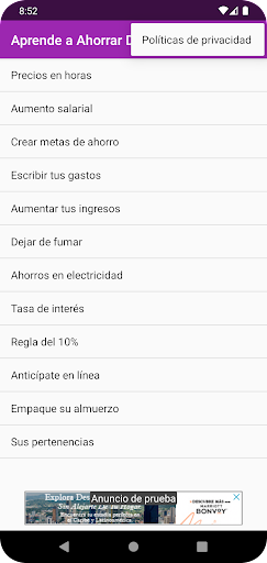 Aprende a ahorrar dinero Screen 2